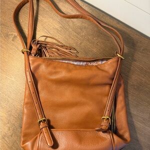 Chic Brown Leather Crossbody Bag